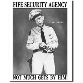 Novelty  Metal Tin Sign 12.5"Wx16"H Fife Security Agency Novelty Tin Sign