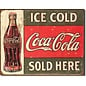 Novelty  Metal Tin Sign 12.5"Wx16"H Coke - Circa 1916 Ice Cold Novelty Tin Sign