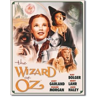 Novelty  Metal Tin Sign 12.5"Wx16"H Wizard of Oz Poster Illustrated Novelty Tin Sign