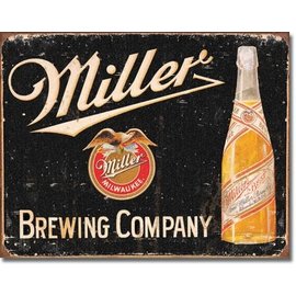 Novelty  Metal Tin Sign 12.5"Wx16"H Miller Brewing Vintage Novelty Tin Sign