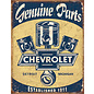 Novelty  Metal Tin Sign 12.5"Wx16"H Chevy Parts - Pistons Novelty Tin Sign