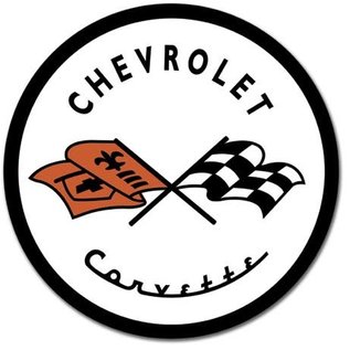 Novelty  Metal Tin Sign 12.5"Wx16"H Corvette '53 Logo Novelty Tin Sign