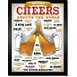 Novelty  Metal Tin Sign 12.5"Wx16"H Cheers Around The World Novelty Tin Sign