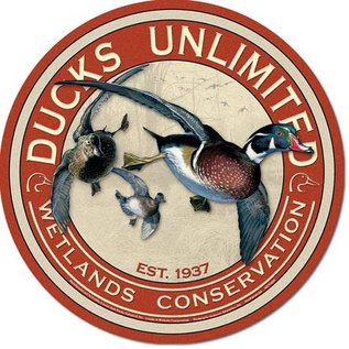 Novelty  Metal Tin Sign 12.5"Wx16"H Ducks Unlimited Round Novelty Tin Sign