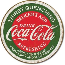 Novelty  Metal Tin Sign 12.5"Wx16"H Coke - Thirst Quenching Novelty Tin Sign