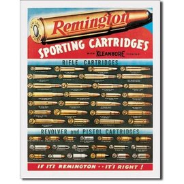 Novelty  Metal Tin Sign 12.5"Wx16"H Remington Cartridges Novelty Tin Sign