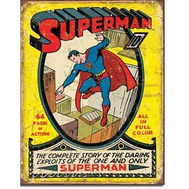 Novelty  Metal Tin Sign 12.5"Wx16"H Superman No1 Cover Novelty Tin Sign