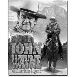 Novelty  Metal Tin Sign 12.5"Wx16"H John Wayne American Legend Novelty Tin Sign