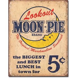 Novelty  Metal Tin Sign 12.5"Wx16"H Moon Pie - Best lunch Novelty Tin Sign