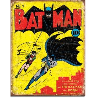 Novelty  Metal Tin Sign 12.5"Wx16"H Batman No1 Cover Novelty Tin Sign