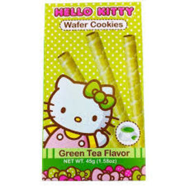 Asian Food Grocer Hello Kitty Wafer Cookies Green Tea