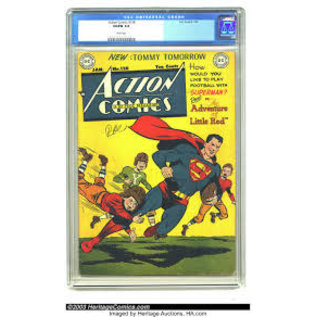 Novelty  Metal Tin Sign 12.5"Wx16"H Comic Print - Action Comics January 1949 Novelty Tin Sign