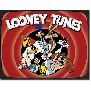 Novelty  Metal Tin Sign 12.5"Wx16"H Looney Tunes Family Novelty Tin Sign