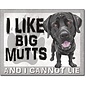 Novelty  Metal Tin Sign 12.5"Wx16"H Big Mutts Novelty Tin Sign