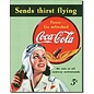 Novelty  Metal Tin Sign 12.5"Wx16"H Coke - Sends Thirst Flying Novelty Tin Sign