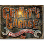 Novelty  Metal Tin Sign 12.5"Wx16"H Cranky's Garage Novelty Tin Sign