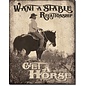 Novelty  Metal Tin Sign 12.5"Wx16"H Stable Relationship Novelty Tin Sign