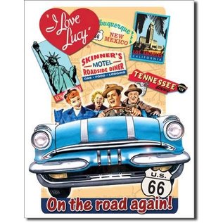 Novelty  Metal Tin Sign 12.5"Wx16"H Lucy - On the Road Novelty Tin Sign