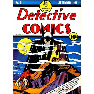 Novelty  Metal Tin Sign 12.5"Wx16"H Comic Print - Detective Comics #31 September 1939 Novelty Tin Sign