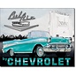 Novelty  Metal Tin Sign 12.5"Wx16"H 1957 Chevy Bel Air Novelty Tin Sign