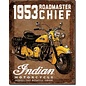 Novelty  Metal Tin Sign 12.5"Wx16"H 1953 Indian Roadmaster Novelty Tin Sign