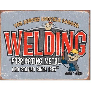 Novelty  Metal Tin Sign 12.5"Wx16"H BKG - Welding Novelty Tin Sign