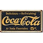 Novelty  Metal Tin Sign 12.5"Wx16"H COKE - 1910 Logo Weathered Novelty Tin Sign