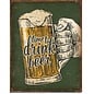 Novelty  Metal Tin Sign 12.5"Wx16"H Time To Drink Novelty Tin Sign