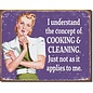 Novelty  Metal Tin Sign 12.5"Wx16"H Ephemera - Cooking and Cleaning Novelty Tin Sign