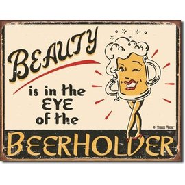 Novelty  Metal Tin Sign 12.5"Wx16"H Moore - Eye of the Beerholder Novelty Tin Sign