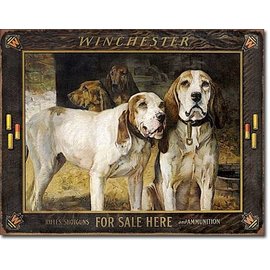 Novelty  Metal Tin Sign 12.5"Wx16"H Winchester for Sale Here Novelty Tin Sign