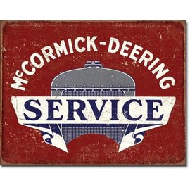 Novelty  Metal Tin Sign 12.5"Wx16"H McCormick Deering Service Novelty Tin Sign