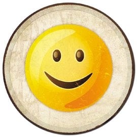 Novelty  Metal Tin Sign 12.5"Wx16"H Emoji - Smiling Novelty Tin Sign