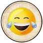 Novelty  Metal Tin Sign 12.5"Wx16"H Emoji - Laughing Novelty Tin Sign