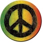 Rocket Fizz Lancaster's Magnet: Rasta Peace Sign Round