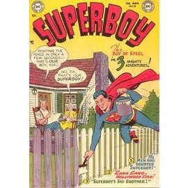 Novelty  Metal Tin Sign 12.5"Wx16"H Comic Print - Superboy #18 February 1952 Novelty Tin Sign