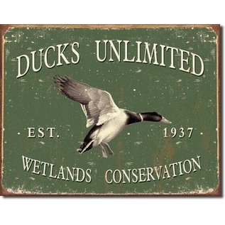 Novelty  Metal Tin Sign 12.5"Wx16"H Ducks Unlimited - Since 1937 Novelty Tin Sign