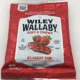 Rocket Fizz Lancaster's Wiley Wallaby Liquorice Peg Bag Red4 oz