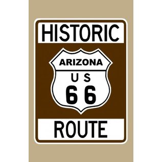 Novelty  Metal Tin Sign 12.5"Wx16"H Route 66 Arizona Novelty Tin Sign