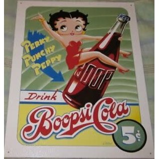 Novelty  Metal Tin Sign 12.5"Wx16"H Boopsie Cola Novelty Tin Sign