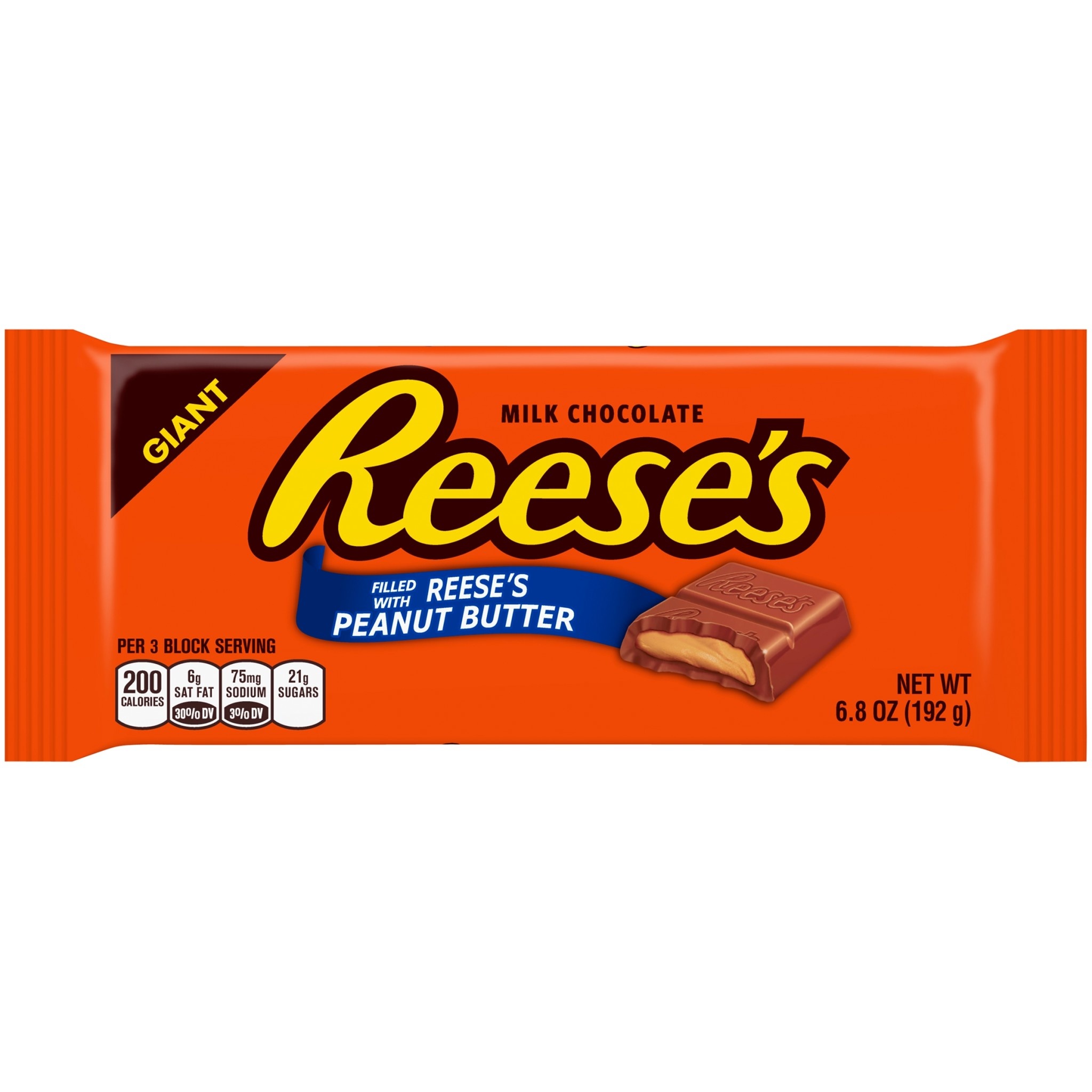 Reese's Milk Chocolate Filled with Peanut Butter Giant Candy Bar - 7.37 oz