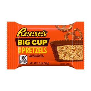 Rocket Fizz Lancaster's Reese's, Big Cup with Pretzels Milk Chocolate & Peanut Butter Candy Cups, 1.3 Oz