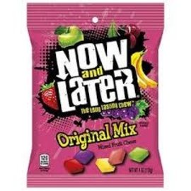 www.RocketFizzLancasterCA.com Now and Later Original Mix Mixed Fruit Chews - 4-oz. Bag
