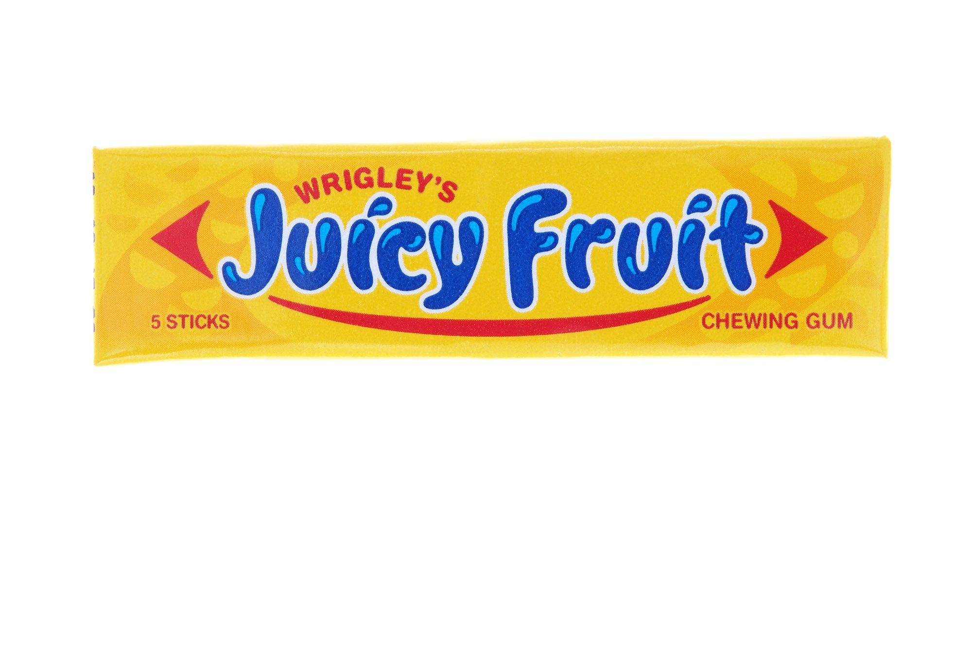 juicy fruit gum on kitchen table