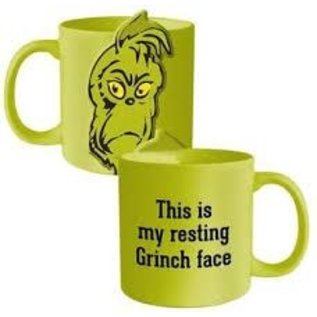 Rocket Fizz Lancaster's Dr. Seuss Grinchmas Resting Face 20oz Bas Relief Ceramic Mug