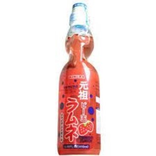 Soda at Rocket Fizz Lancaster KIMURA GIANT RAMUNE JUICE, STRAWBERRY 13.86oz