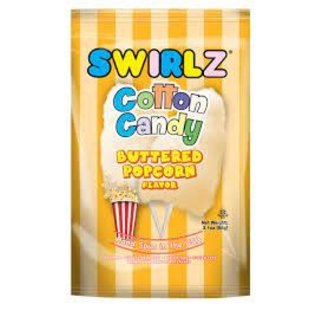 Rocket Fizz Lancaster's Cotton Candy Swirlz Peg Bag Large Buttered Popcorn