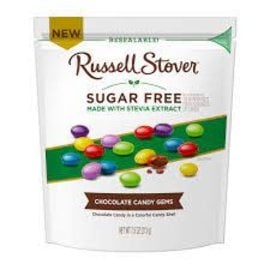 Rocket Fizz Lancaster's Russell Stover Sugar Free Chocolate Candy Coated Gems, 7.5 Ounce Bag