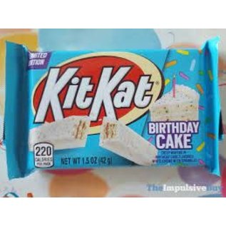 Kit Kat Birthday Cake Flavored Wafer King Size Candy, Bar 3 oz