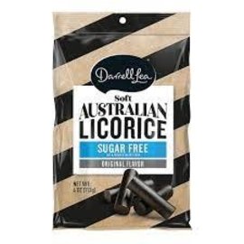 Rocket Fizz Lancaster's Darrell Lea Sugar Free Liquorice Peg Bag Original Black